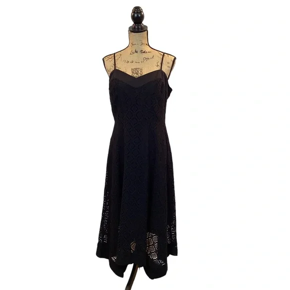 nanette lepore black lace dress Exquisite Nanette Lepore Black Lace Dress Nude lining 2
